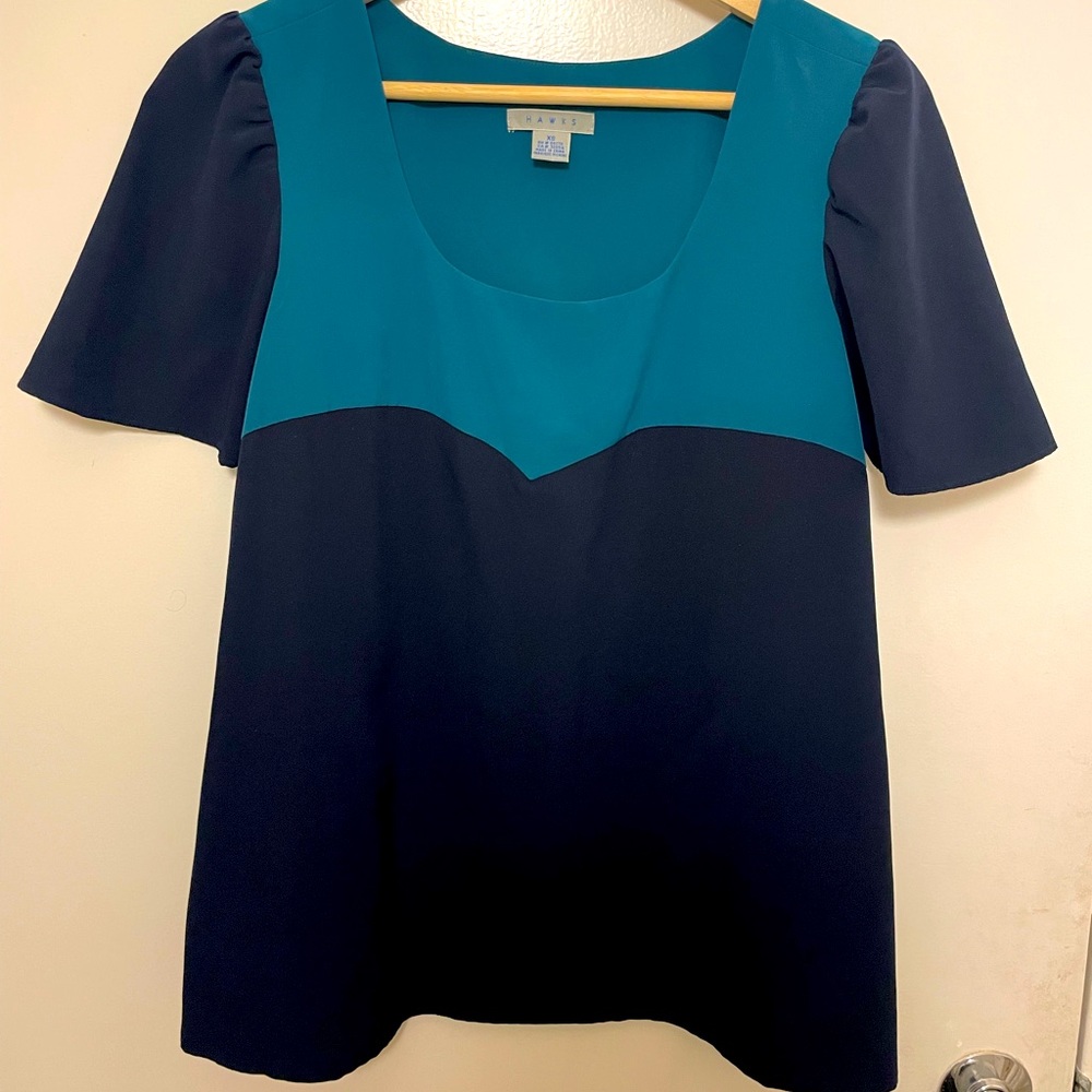 Hawks Urban Outfitters top blue sweetheart color block green $68 XS